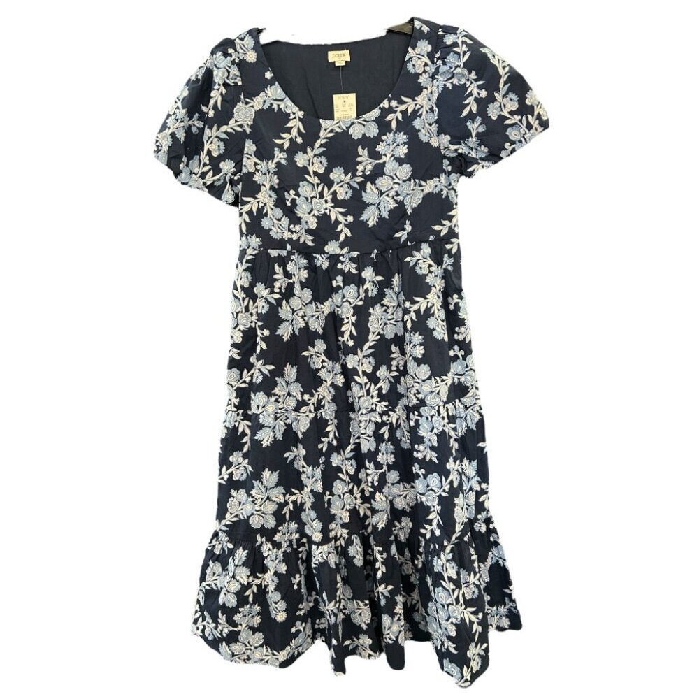 J Crew Midi floral print short sleeve dress SIZE 10 NWT!